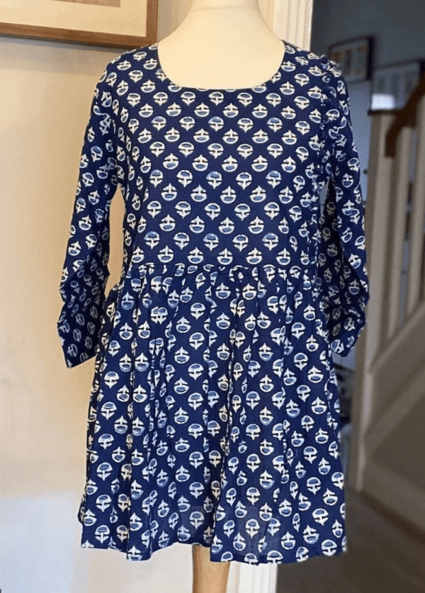 Hand Block Print Tunic Top Pure Cotton Indian Kurti Peplum Top - Image 2