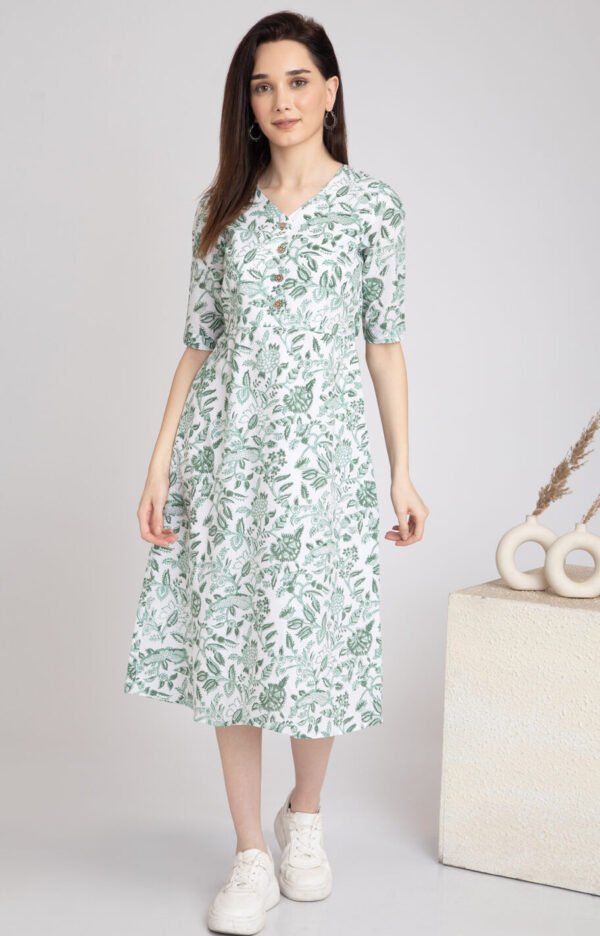 Hand block print Midi Dress