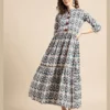Aztec Print Pure Cotton Tiered Midaxi