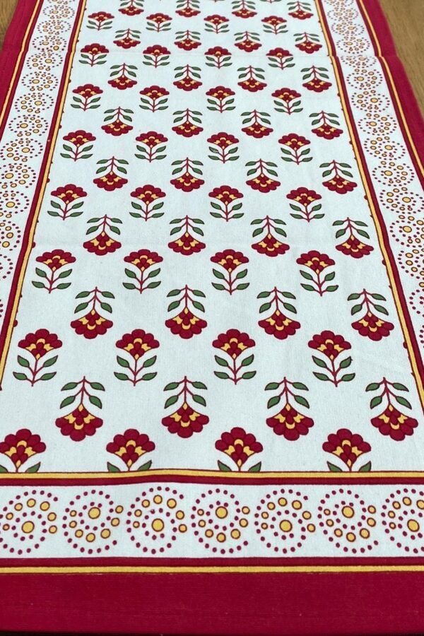 block print table runner