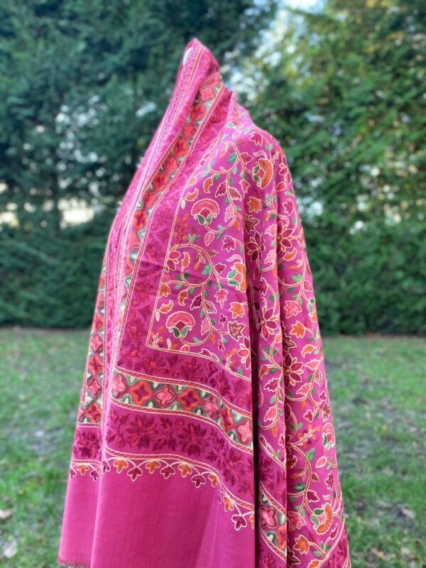 Luxury Wool embroidered Shawl Winter Wrap. - Image 2