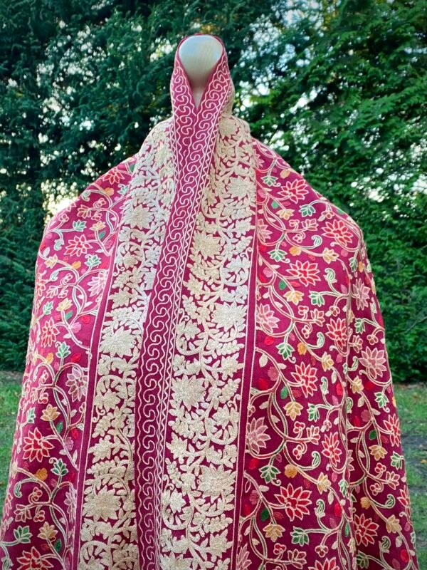 Luxury Wool embroidered Shawl Winter Wrap - Image 2