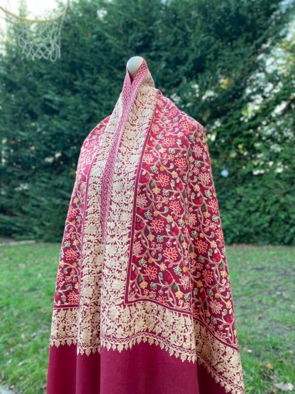 Luxury Wool embroidered Shawl Winter Wrap