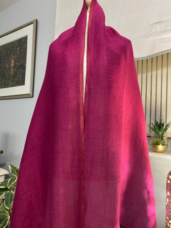 Reversible Fine Wool Shawl-Mulberry-Antique Copper - Image 2