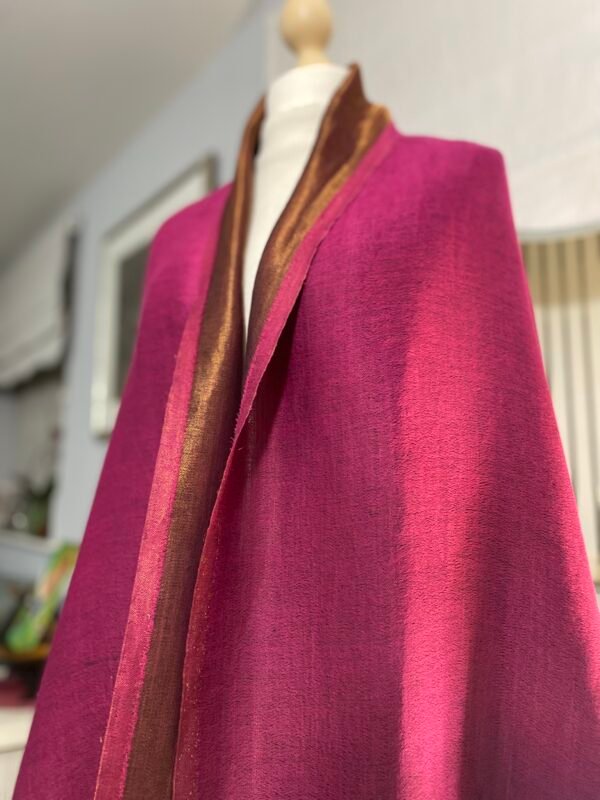 Reversible Fine Wool Shawl-Mulberry-Antique Copper