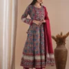 anarkali kurta set-jaipur hand block print pure cotton