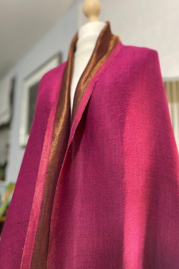 Reversible Fine Wool Shawl-Mulberry-Antique Copper