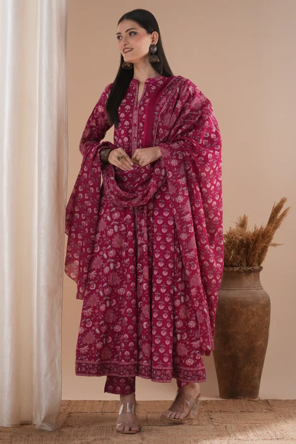 Anarkali Kurta set-Pure Cotton