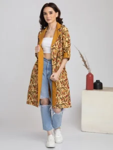 Iris Long Jacket In Stunning Floral Print -Pure Cotton Spring summer