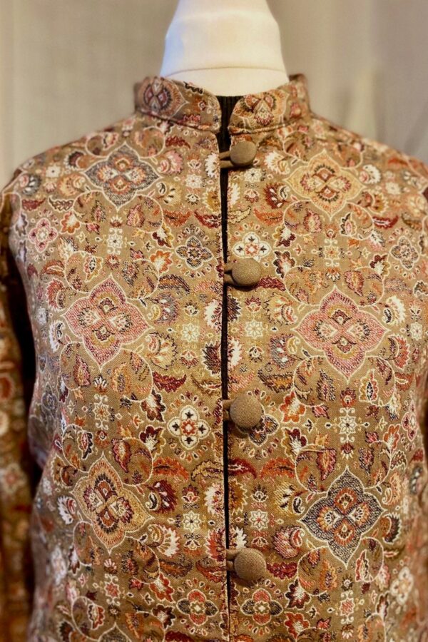 Long Woollen Coat -Winter Jacket Paisley Kani Weave Kashmiri Women's Coat