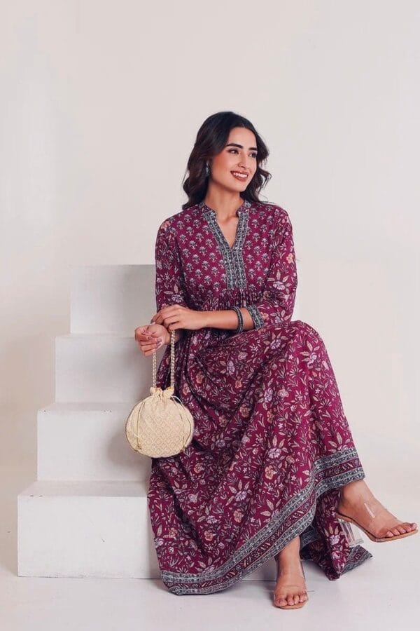 Hand Block Print Pure cotton Boho Maxi dress