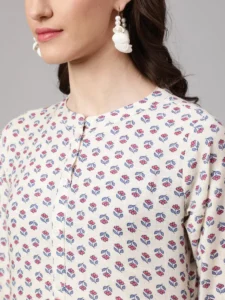 floral cotton tunic for women