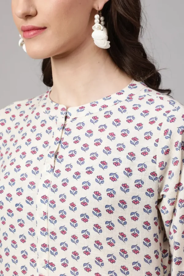 floral cotton tunic for women