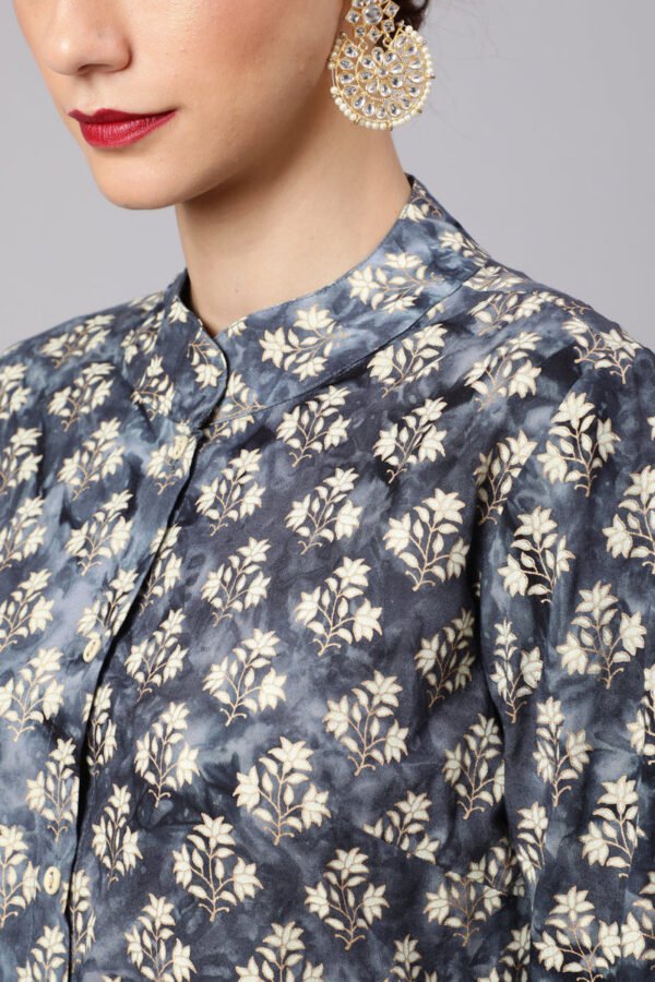 Grey & gold women’s formal shirt