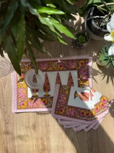 table mats elephant & tree