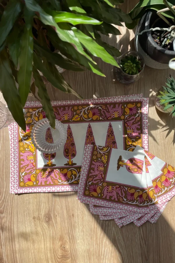 table mats elephant & tree