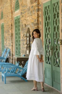 White cotton dress